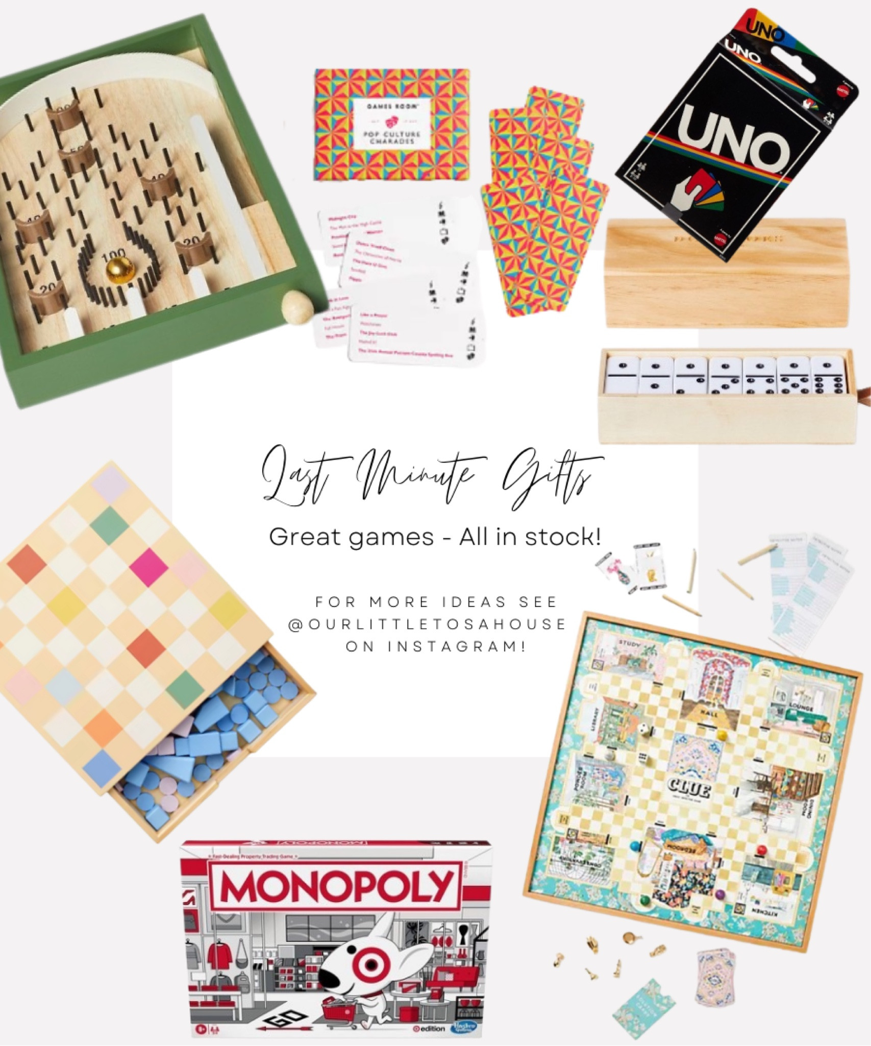 Last minute gifts, all in stock! 

Giftable games
Gifts for families 
gifts for game night
Limited edition games 
special games

•
•
Gifts for women 
gifts for men 
gifts for mom 
gifts for grandma 
Gifts for girlfriends


#LTKhome #LTKGiftGuide #LTKfamily