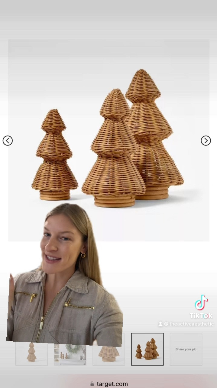 holiday decor | look for less !! love these wicker Christmas trees - saw them on Serena and lily first, but target has very similar ones for a fraction of the price! 

#LTKHoliday #LTKSeasonal