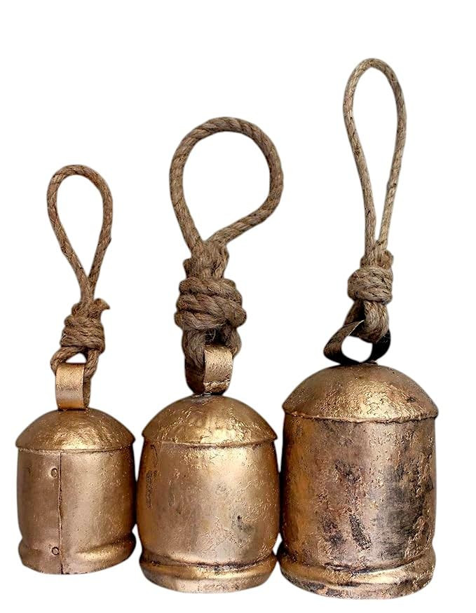 Mango Gifts Handmade Rustic Iron Tin Metal Vintage Harmony Bell - Country Style Large Relaxing Tr... | Amazon (US)