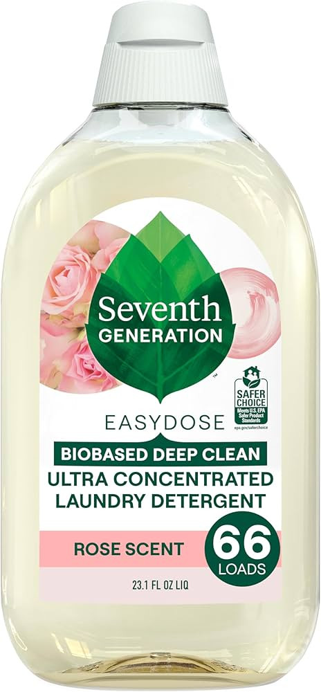 Seventh Generation EasyDose Laundry Detergent, Ultra Concentrated: 66 Loads, Rose Scent, 23.1 Fl ... | Amazon (US)