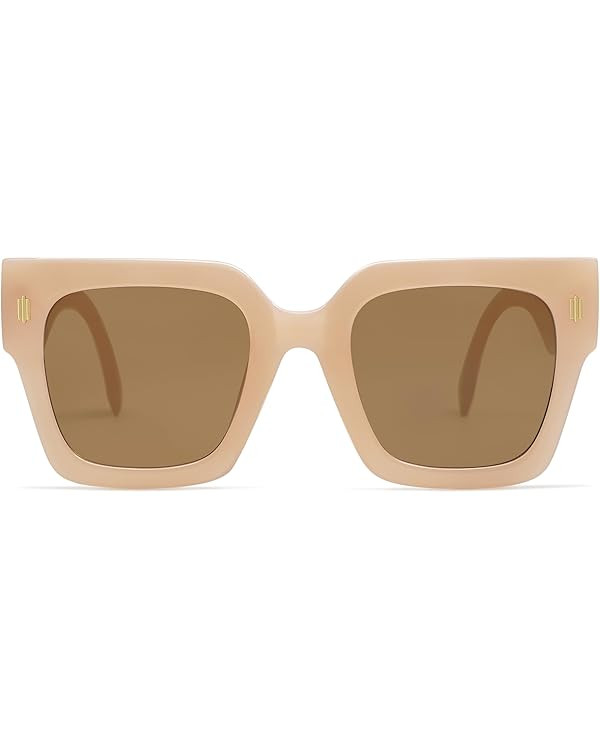 SOJOS Vintage Oversized Square Sunglasses for Women,Retro Womens Luxury Big Large Sun Glasses UV4... | Amazon (US)