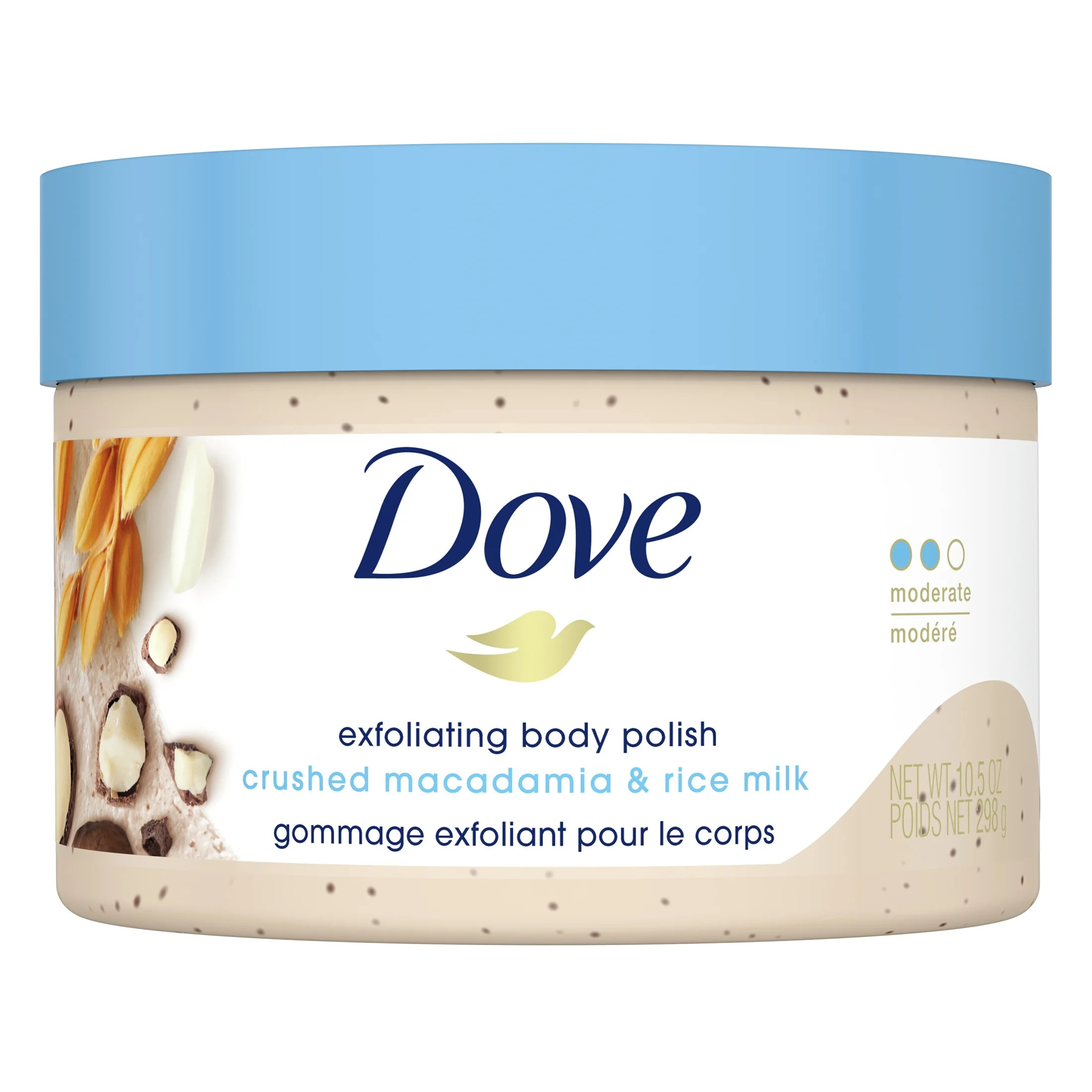 Dove Exfoliating Body Polish Scrub Macadamia & Rice Milk Nourishes and Reveals Smoother Skin 10.5... | Walmart (US)