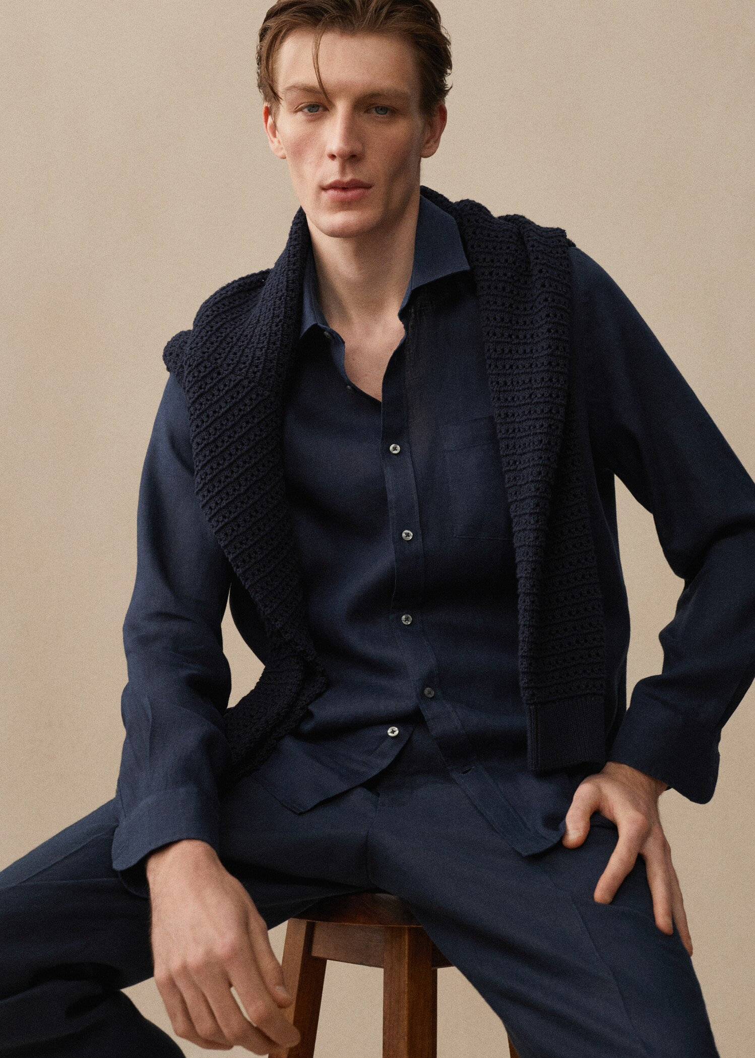 Classic-Fit-Hemd aus 100 % Leinen | MANGO (DE)