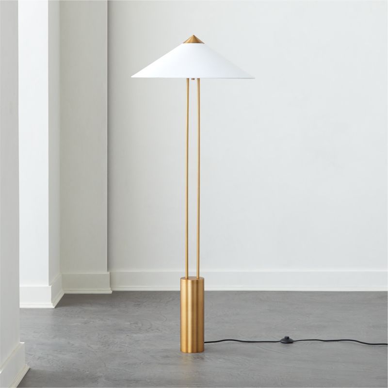 Staccato Brass Floor Lamp + Reviews | CB2 | CB2