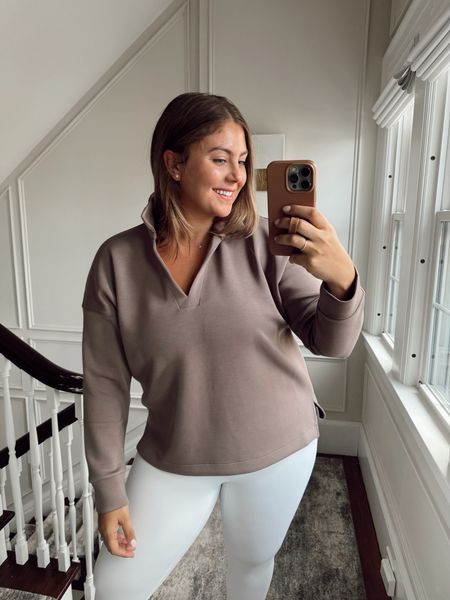 This top feels so luxurious and soft. Comes in several colors and sizing up to 3X. Wearing size 1X. Use code CARALYN10. 

#LTKSeasonal #LTKfitness #LTKmidsize