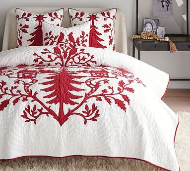 Clara Cotton Applique Quilt | Pottery Barn (US)