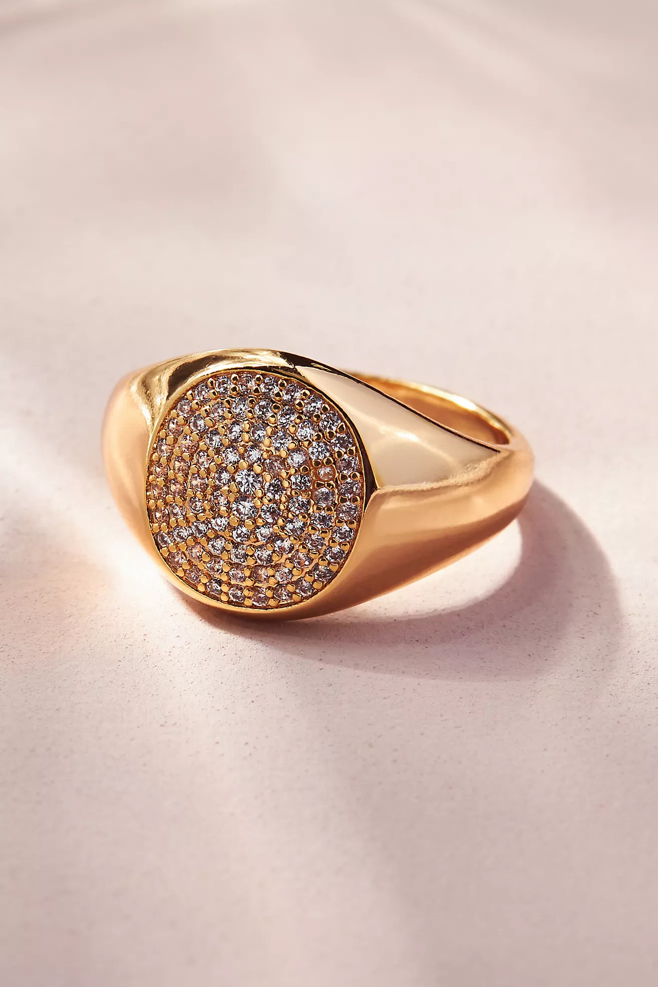 Large Circle Pavé Ring | Anthropologie (US)