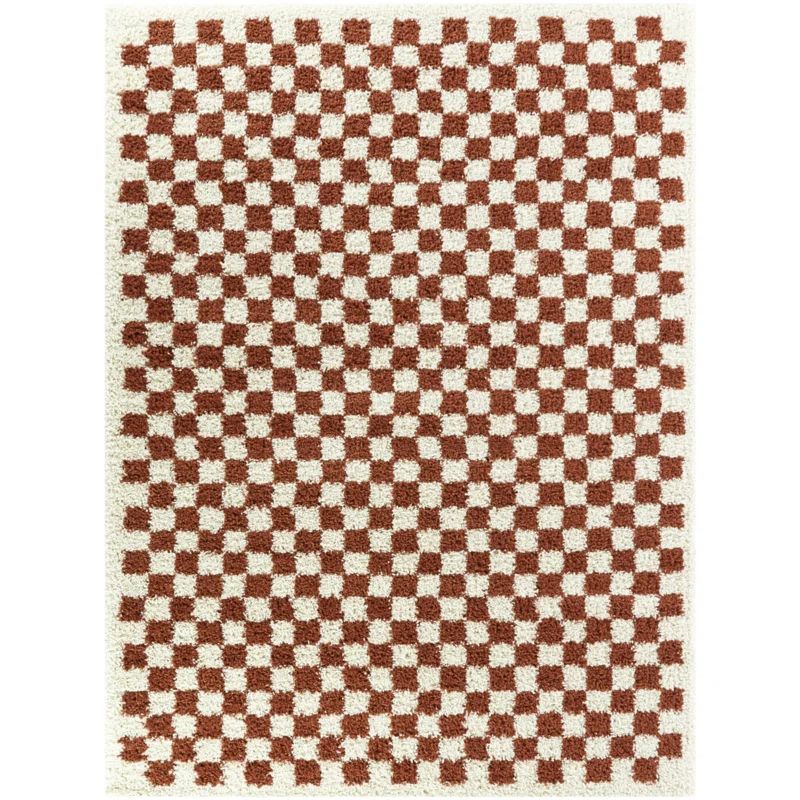 Walker Performance Burnt Orange/Cream Shag Rug | Wayfair North America