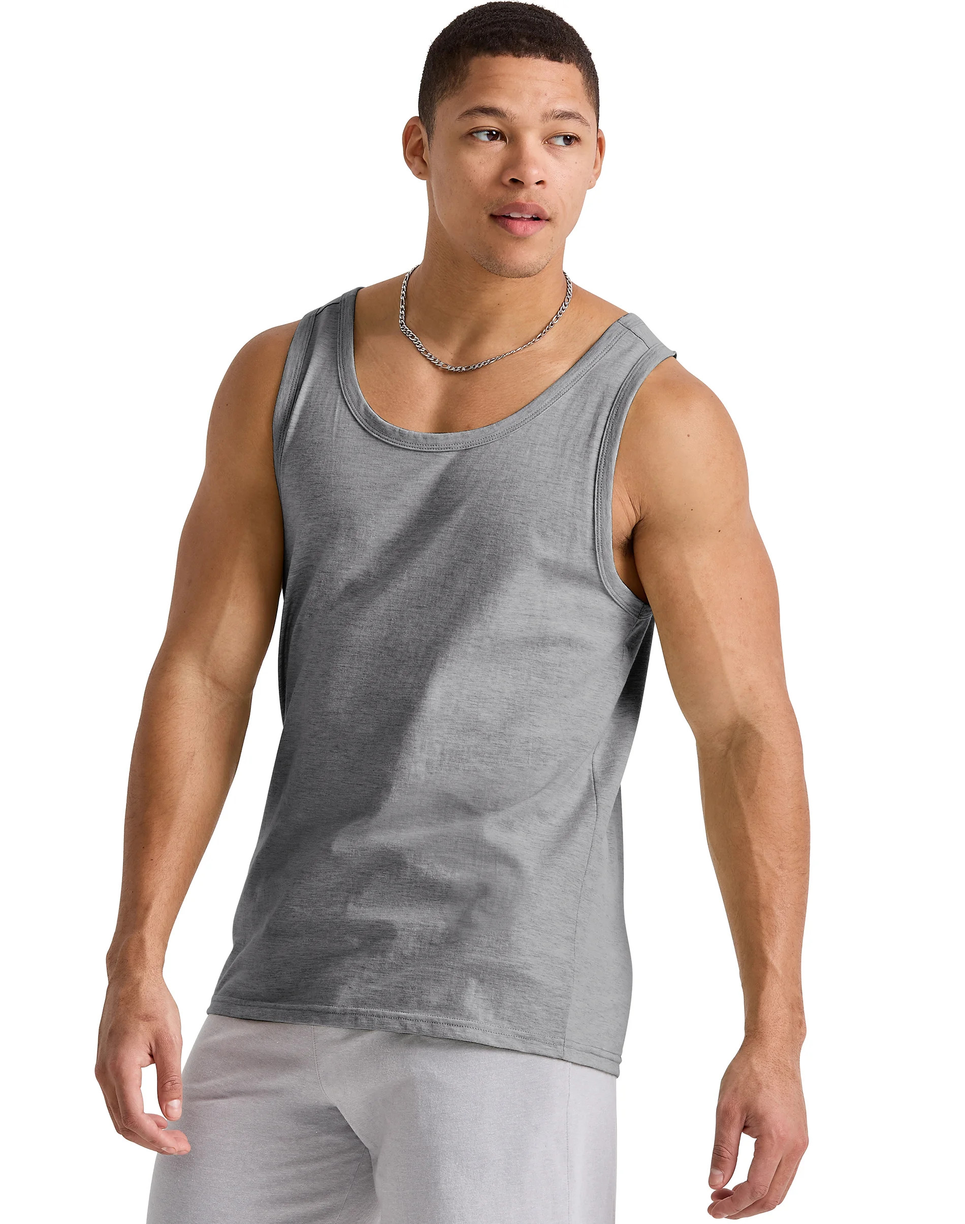 Hanes Originals Men's Cotton Tank Top Oxford Grey M | Hanes.com
