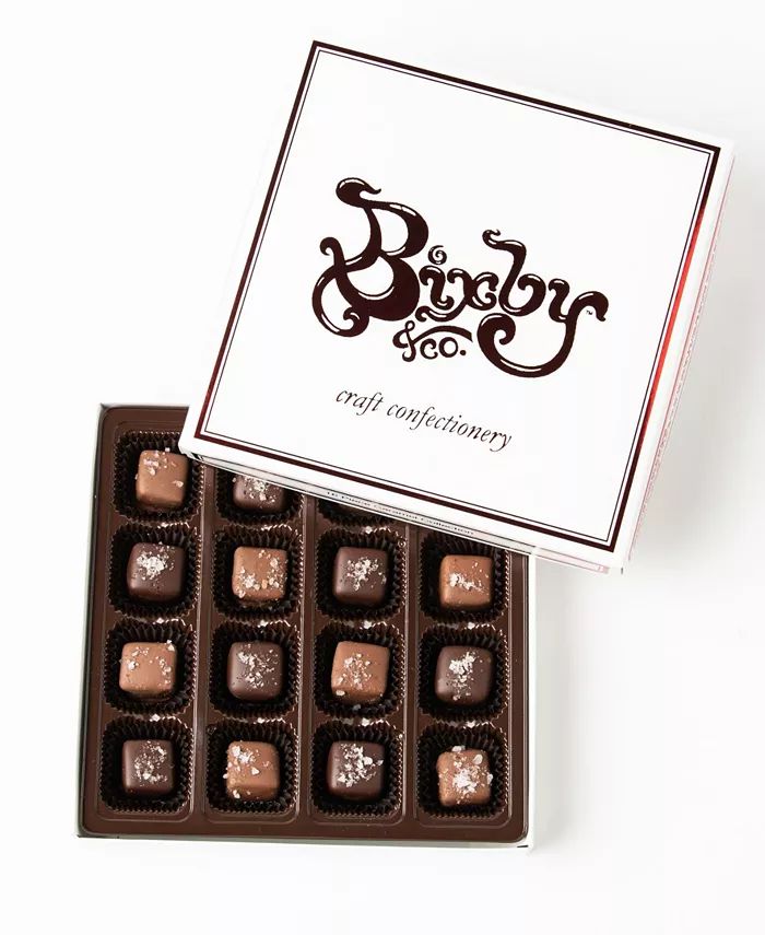 Bixby Chocolate Assorted Milk and Dark Chocolate Sea Salted Caramels Gift Box, 16 Piece - Macy's | Macy's