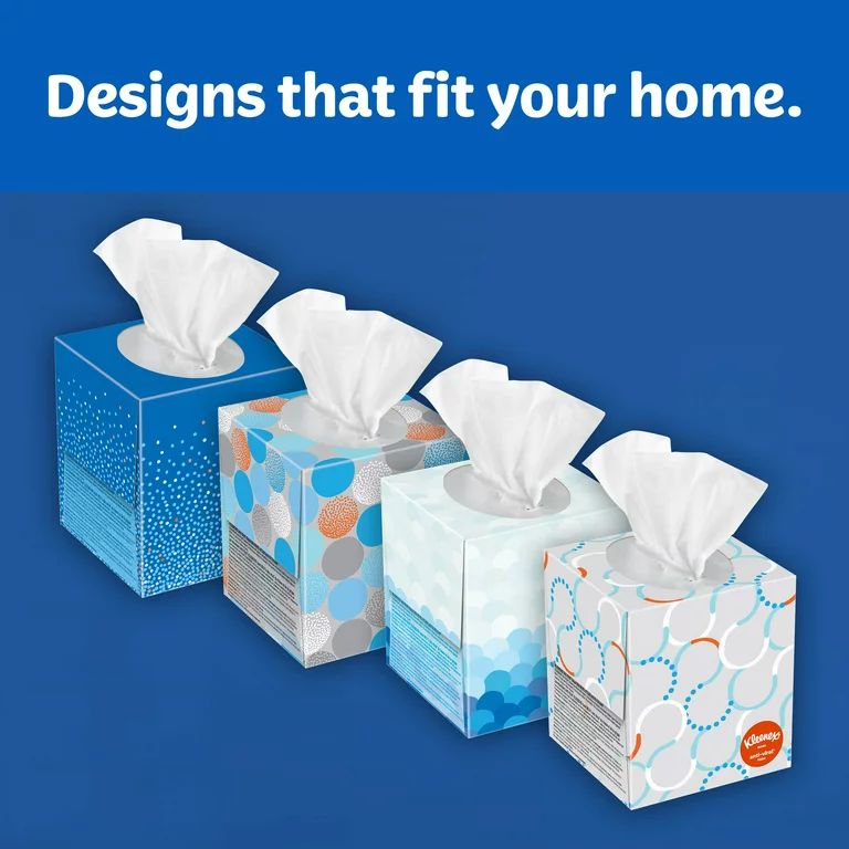 Kleenex Anti-Viral Facial Tissues, 4 Cube Boxes (220 Total Tissues) - Walmart.com | Walmart (US)