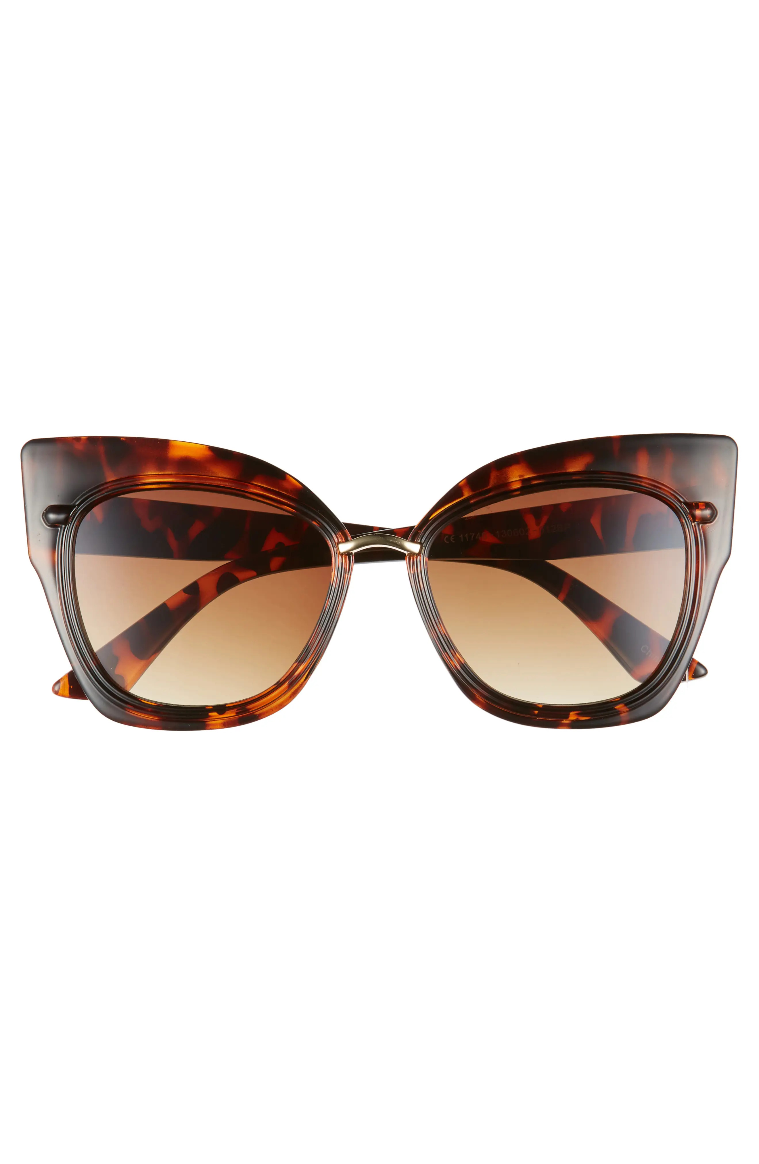 55mm Dual Oversized Cat Eye Sunglasses | Nordstrom