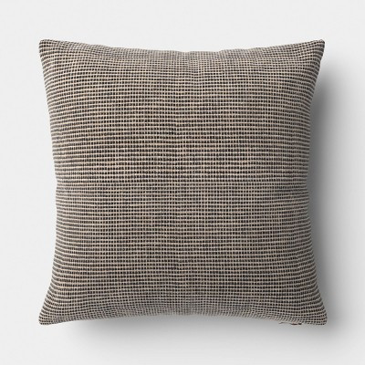 Square Chunky Linen Pillow with Exposed Zipper Charcoal - Threshold™ | Target