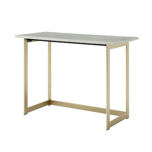 42" Contemporary Modern Faux Marble Computer Writing Desk - Saracina Home | Target