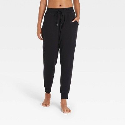 Women&#39;s Beautifully Soft Fleece Lounge Jogger Pants - Stars Above&#8482; Black M | Target