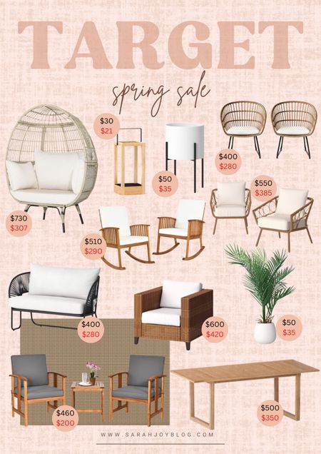 Target Spring Sale! Up to 50% off outdoor and patio furniture.

Follow @sarah.joy for more sale finds! 

#LTKsalealert #LTKSeasonal #LTKhome