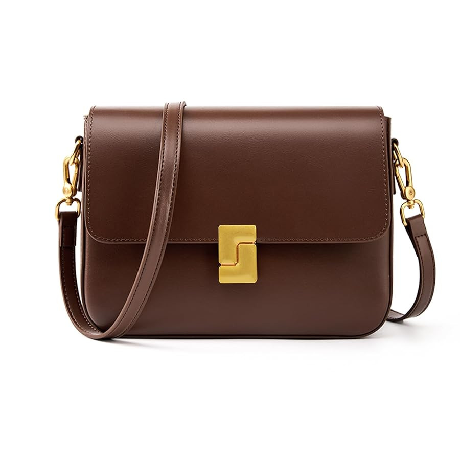 Shoulder Bags for Women, Genuine Leather Crossbody Purses Vintage Handbags-Adjustable Strap Desig... | Amazon (US)