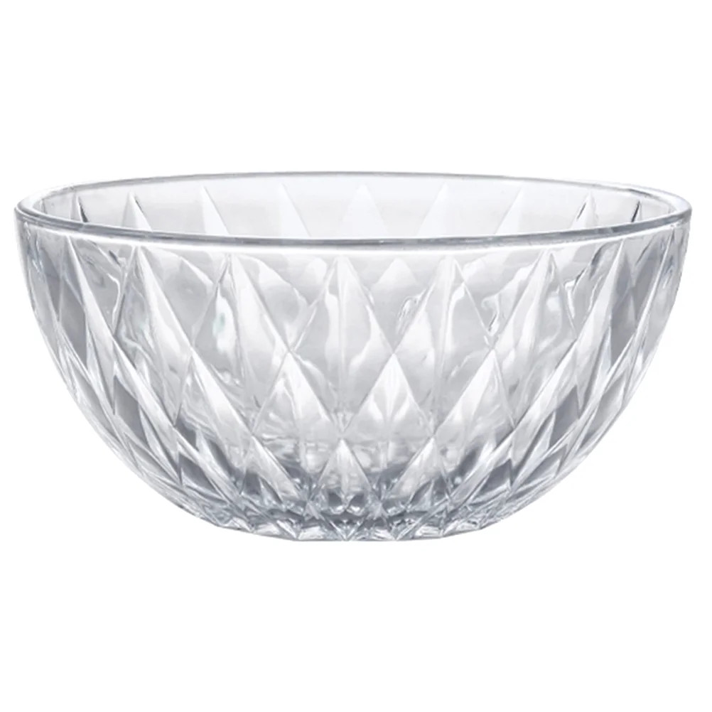 1pc Acrylic Transparent Crystal Diamond Pattern Fruit Salad Bowl for Home Use | Walmart (US)