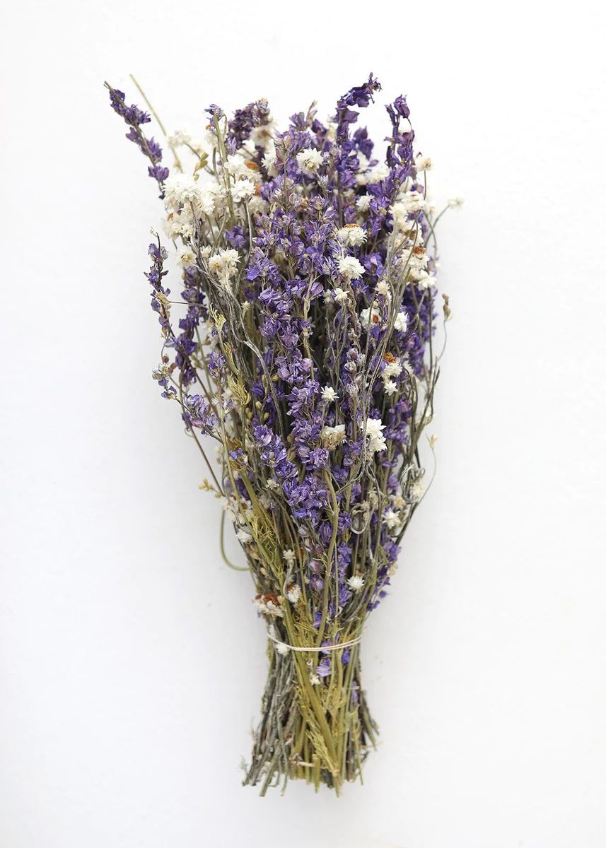 Larkspur and Daisy Dried Bouquet - 14-18" | Afloral (US)