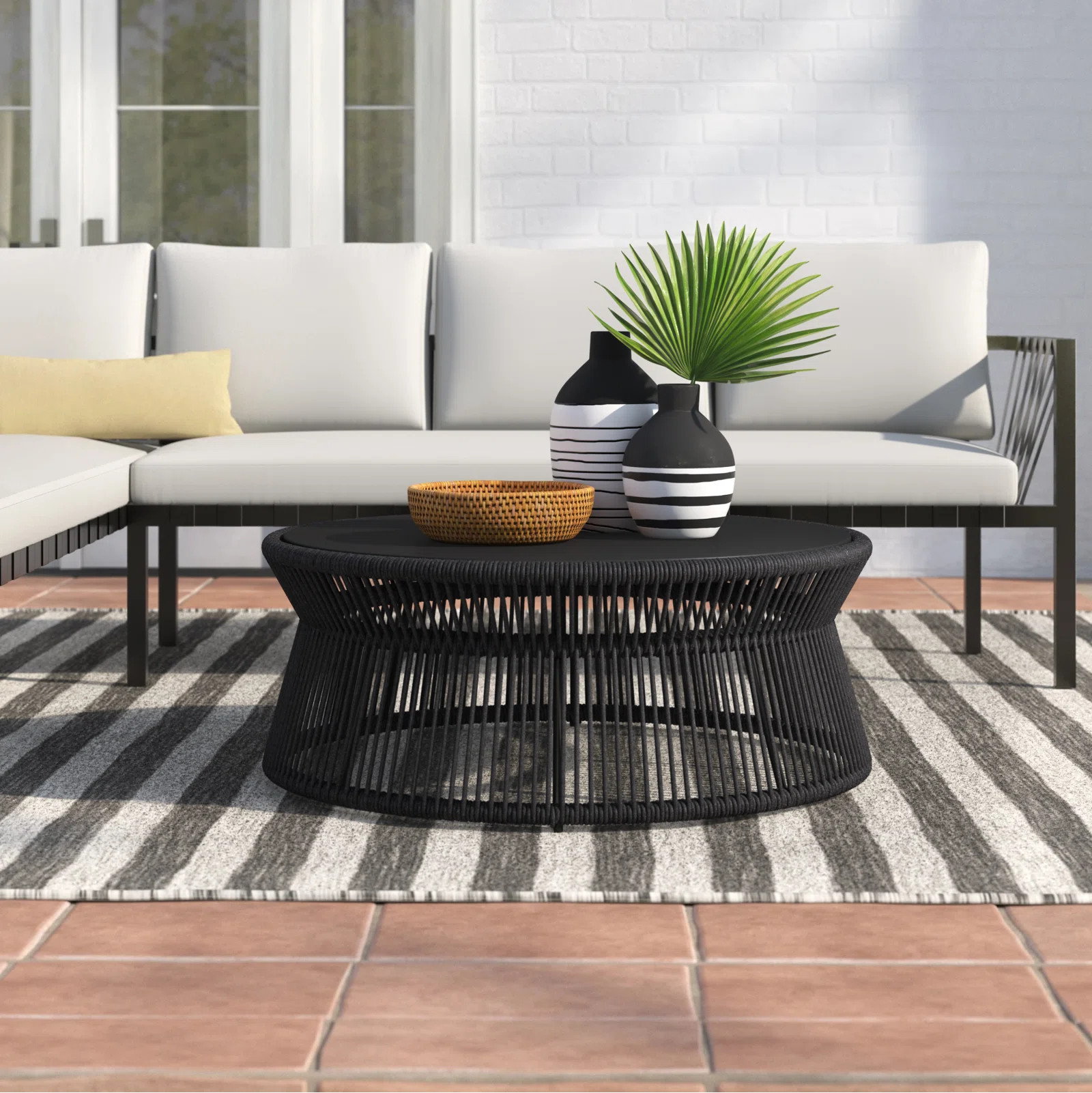 Renfri Round Concrete Outdoor Coffee Table | Wayfair North America