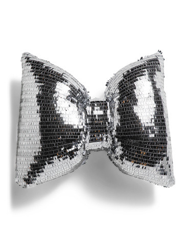 14x20 Party Sequin Shaped Bow Pillow | TJ Maxx