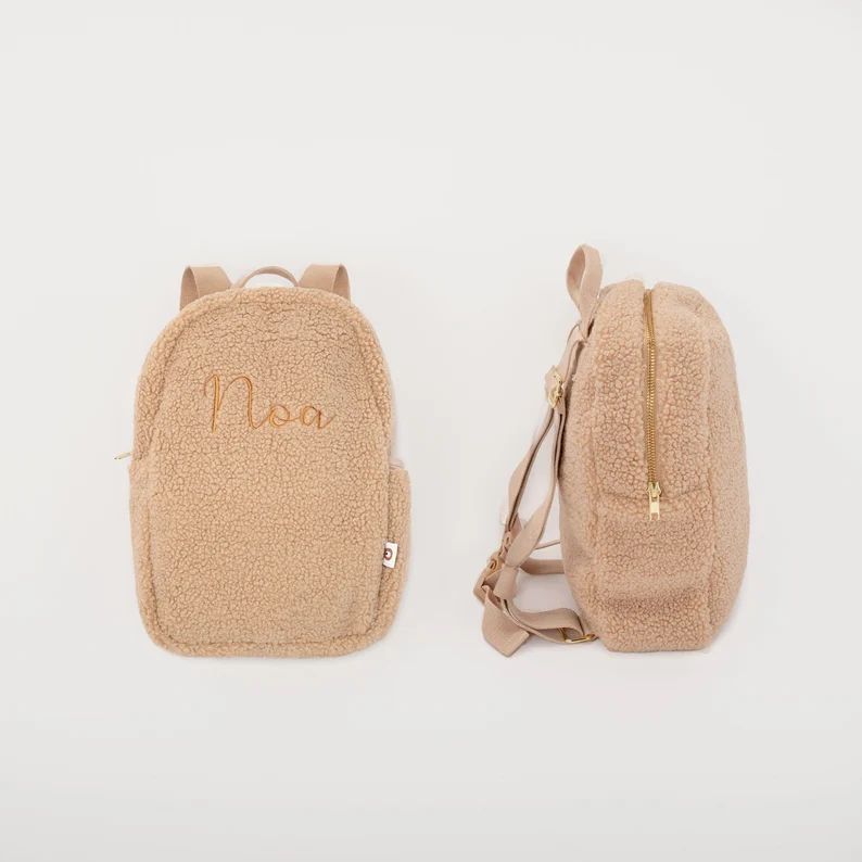 Teddy Backpack | Personalised Toddler Rucksack | Nursery Bag | Girls & Boys Backpack | Embroidere... | Etsy (US)