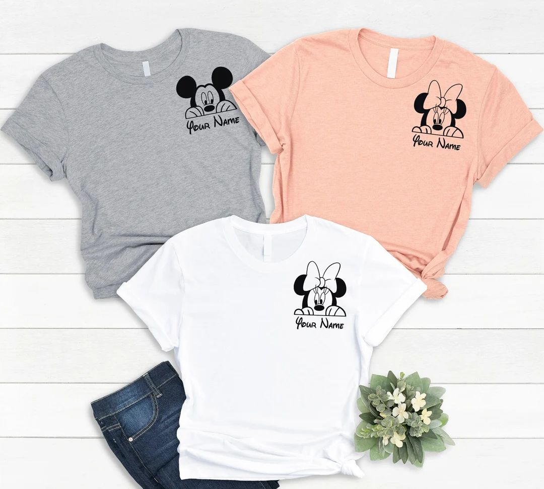 Mickey Shirt, Personalized Disney Shirts, Disney Matching Shirts, Disney Trip Shirts, Disney Shir... | Etsy (US)