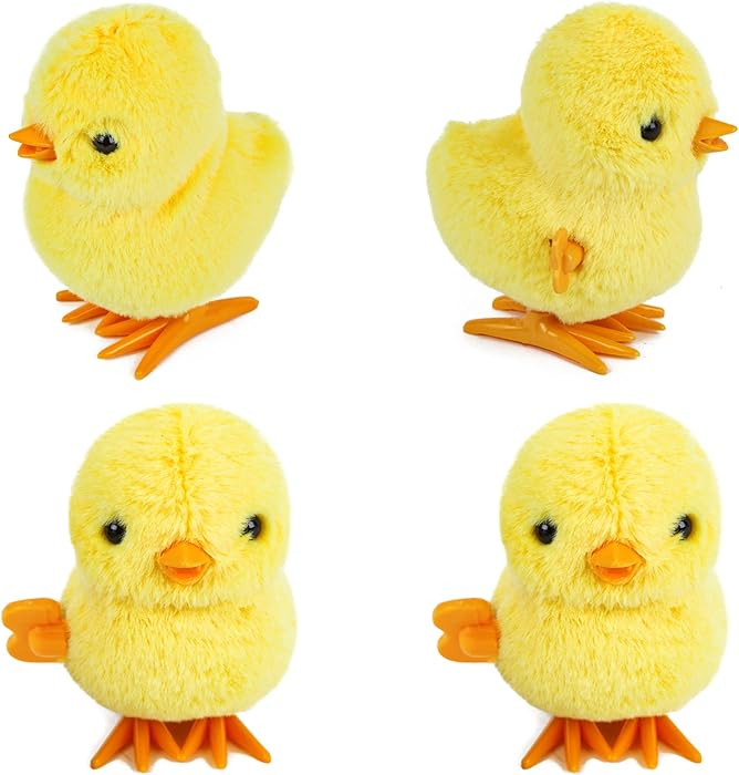 3 Otters 4PCS Wind Up Chick Toys, Cute Wind-Up Chicks Lifelike Plush Chicken Toys for Kids Easter... | Amazon (US)
