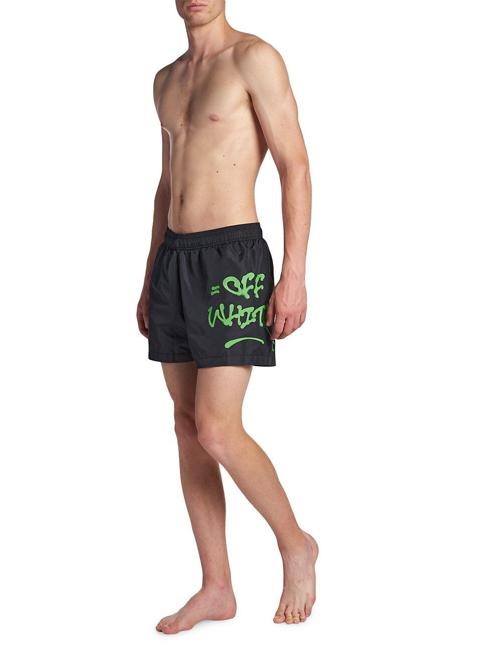 Neon Logo-Print Swim Shorts | Saks Fifth Avenue