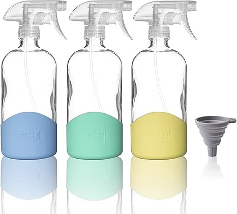 Tirtyl 16oz Spray Bottle Dispensers with Silicone Sleeve - Includes Funnel - Extra Durable Spray ... | Amazon (US)