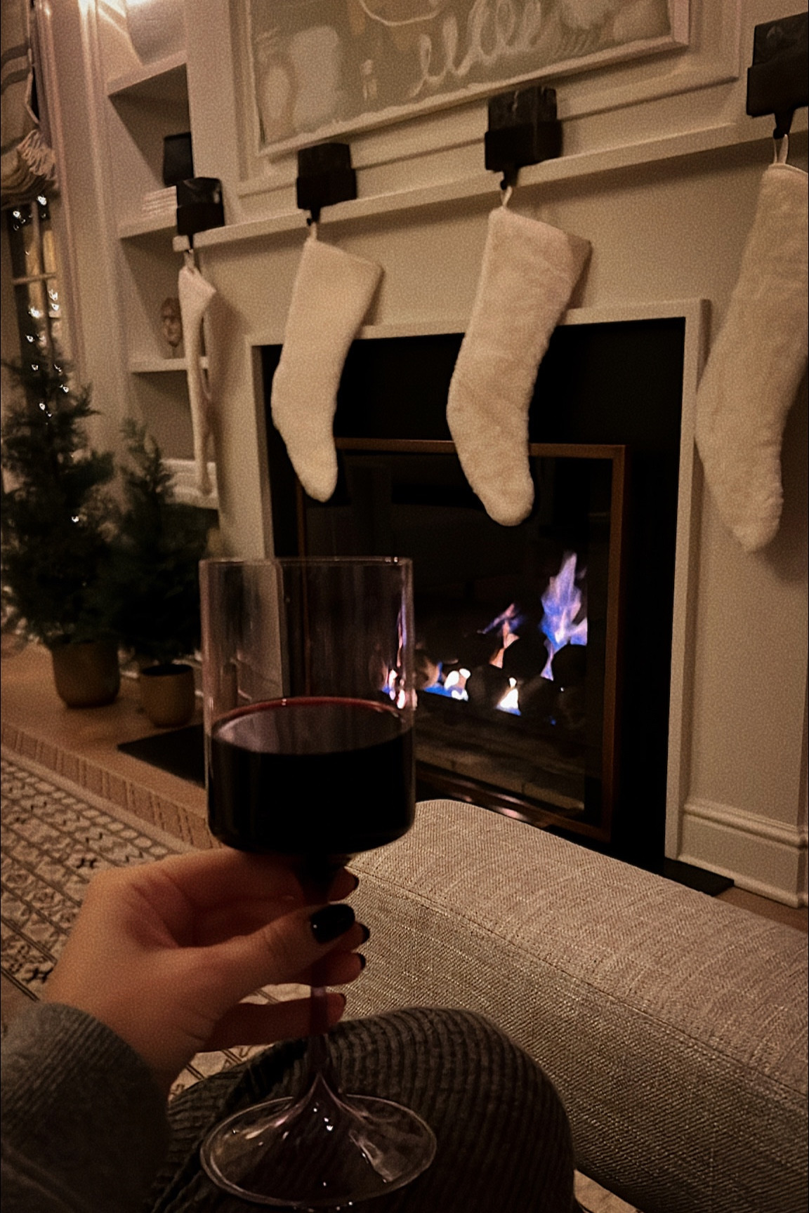 Sherpa stockings, marble stocking holders, lavender wine glass, target Christmas tree 

#LTKunder100 #LTKHoliday #LTKSeasonal