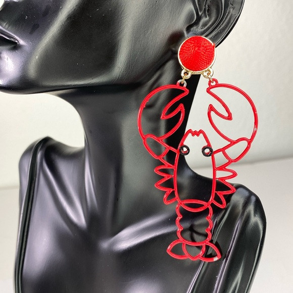 SUGARFIX by Baublebar Red Lobster Earrings – Hypoallergenic & Nickel-Free, 3.5" | Poshmark