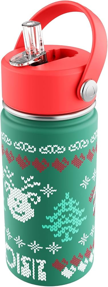 Kids Water Bottle with Straw Lid 14oz, Vacuum Insulated 316 Stainless Steel Water Bottles for Kid... | Amazon (US)