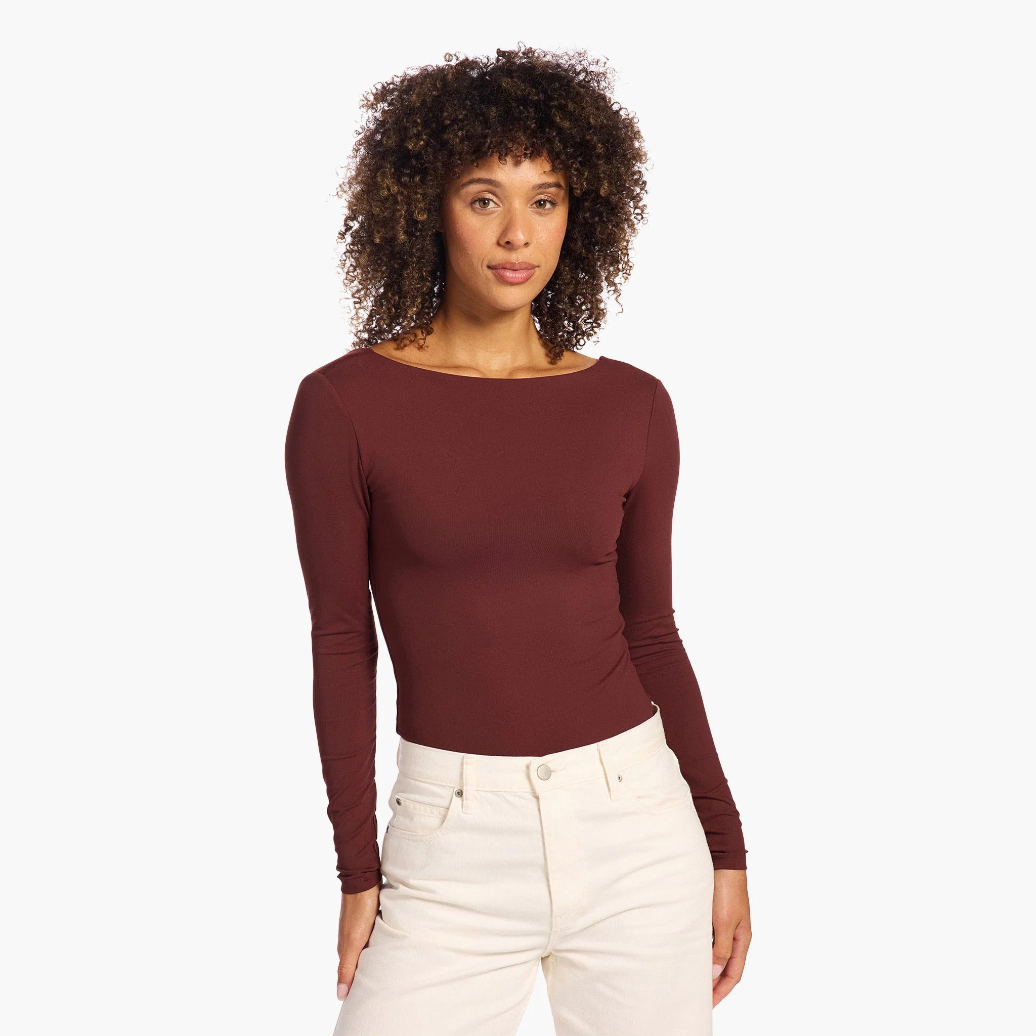 Open Back Bodysuit | Black Cherry | Nuuds US