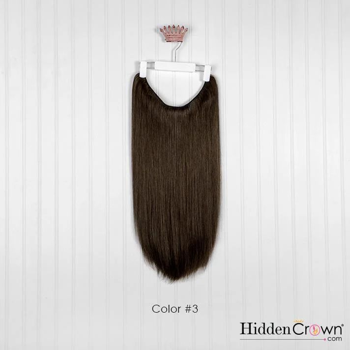 Halo® Extension | Rich Chocolate Brown | #3 - Hidden Crown Hair Extensions | Hidden Crown Hair