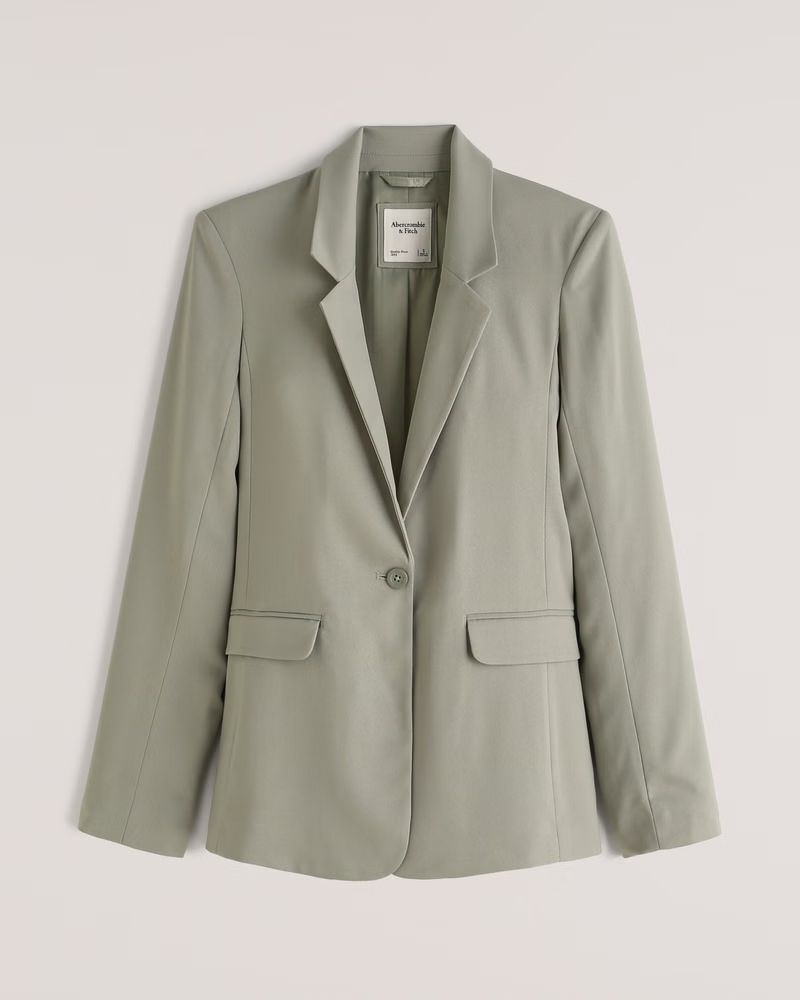 Women's Single-Breasted Blazer | Women's Coats & Jackets | Abercrombie.com | Abercrombie & Fitch (US)