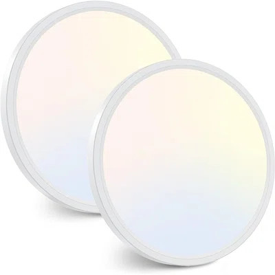 2 Pack 12 Inch LED Flush Mount Ceiling Light, 28W Ceiling Lights 3000K/4000K/5000K Selectable, 3200LM Super Bright Close To Ceiling Light Fixture For | Wayfair North America