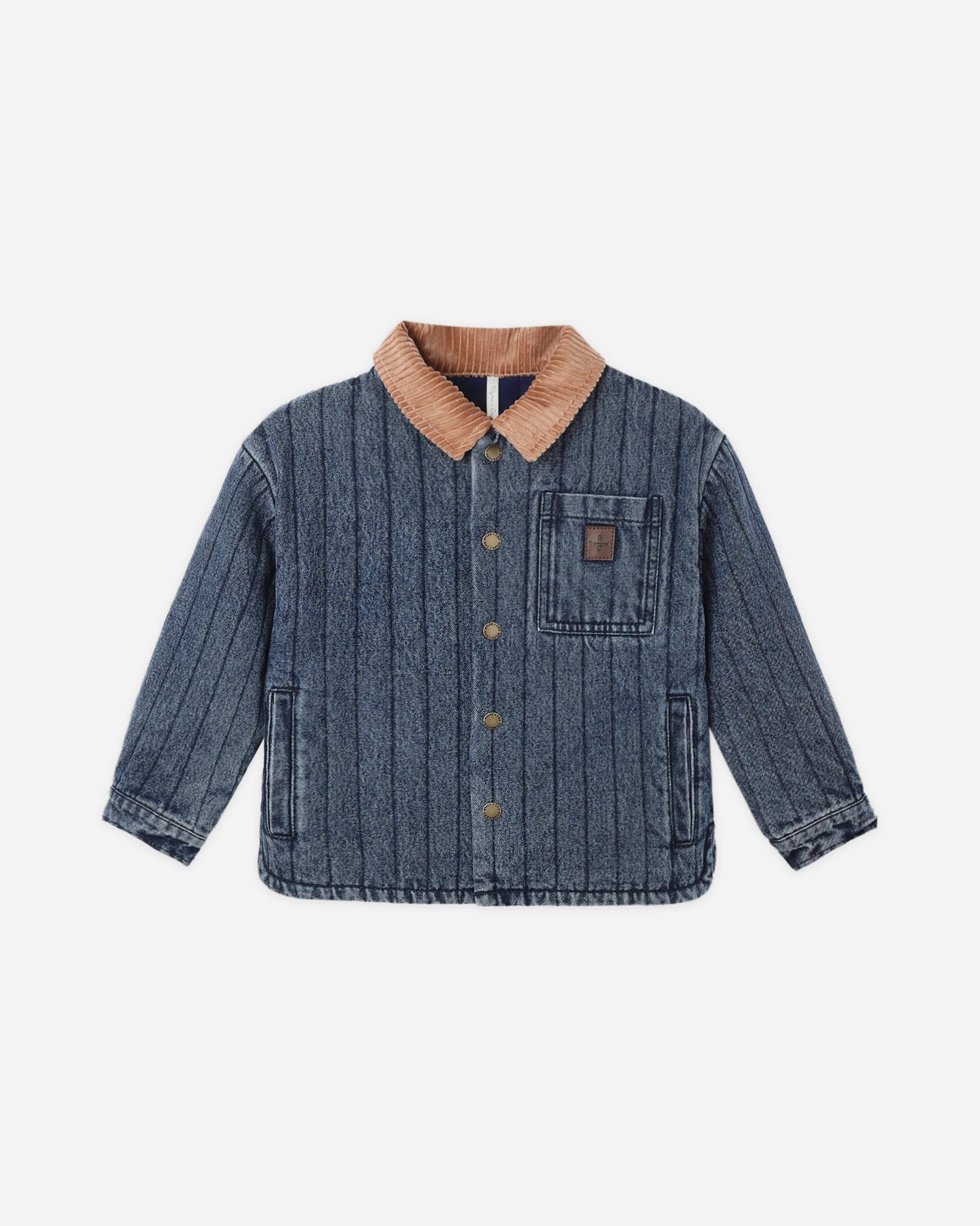 Nashville Quilted Jacket Indigo | Rylee + Cru
