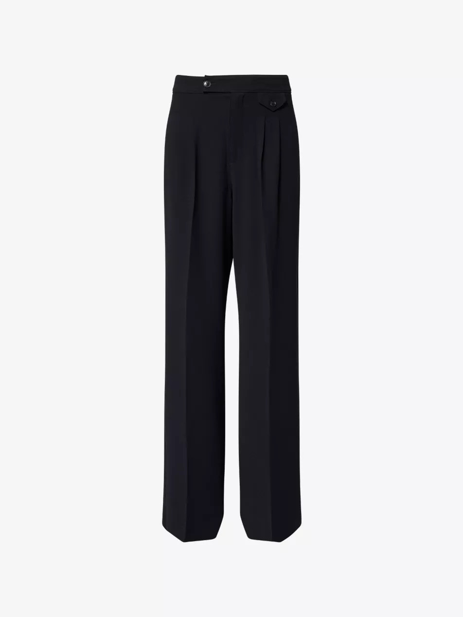 Brigida Wide-Leg Crepe Trousers | Selfridges