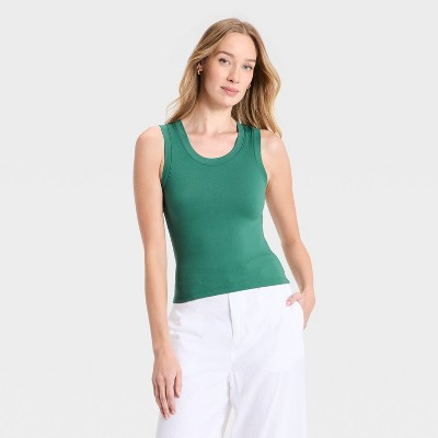 Women's Tank Top - A New Day™ Green L | Target