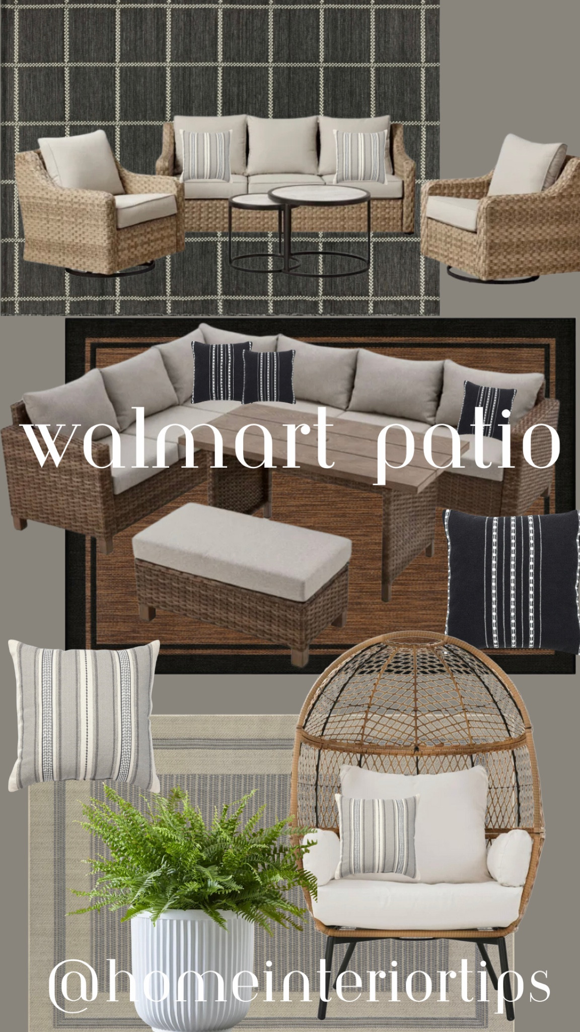 Shop these patio designs I put together from Walmart.  Beautiful and affordable options!  

#LTKSeasonal #LTKhome