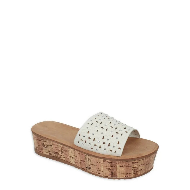 Alexis Bendel Women's Crochet Low Heel Platform Wedge Sandals, Sizes 6-11 | Walmart (US)