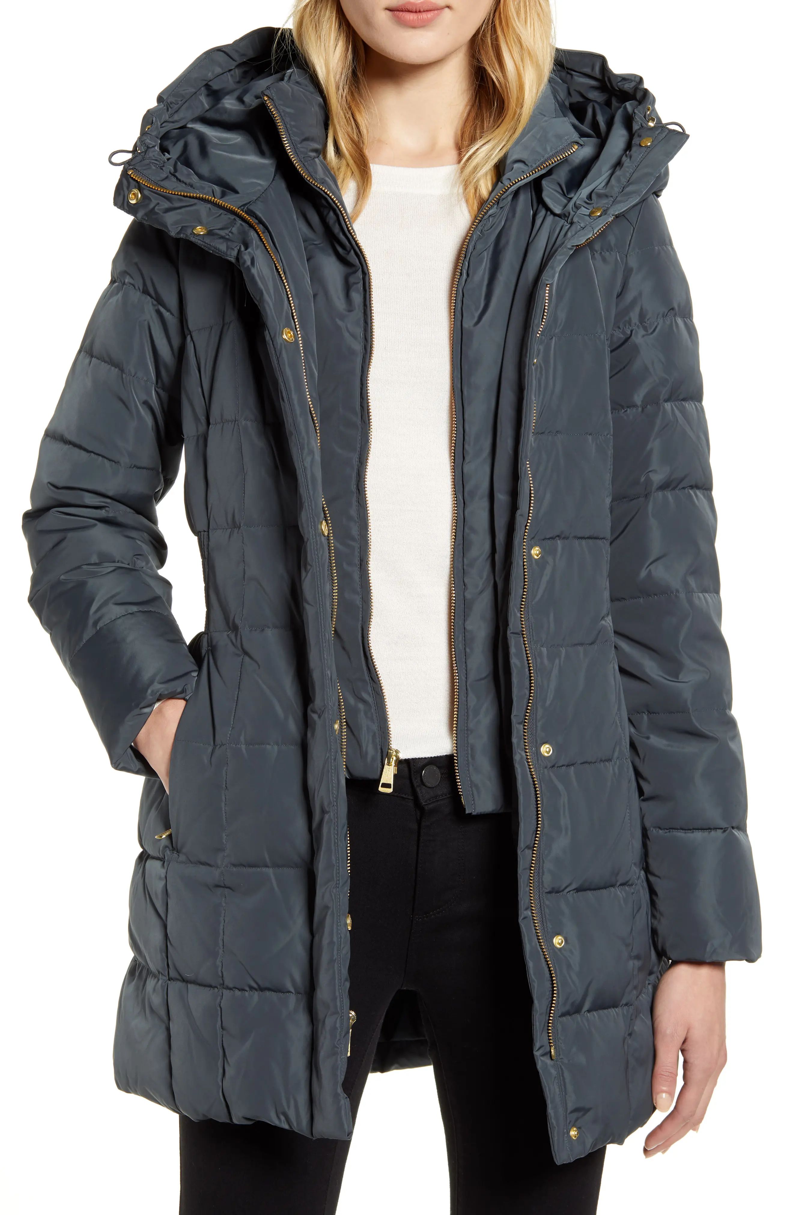 Women's Cole Haan Hooded Down & Feather Jacket | Nordstrom