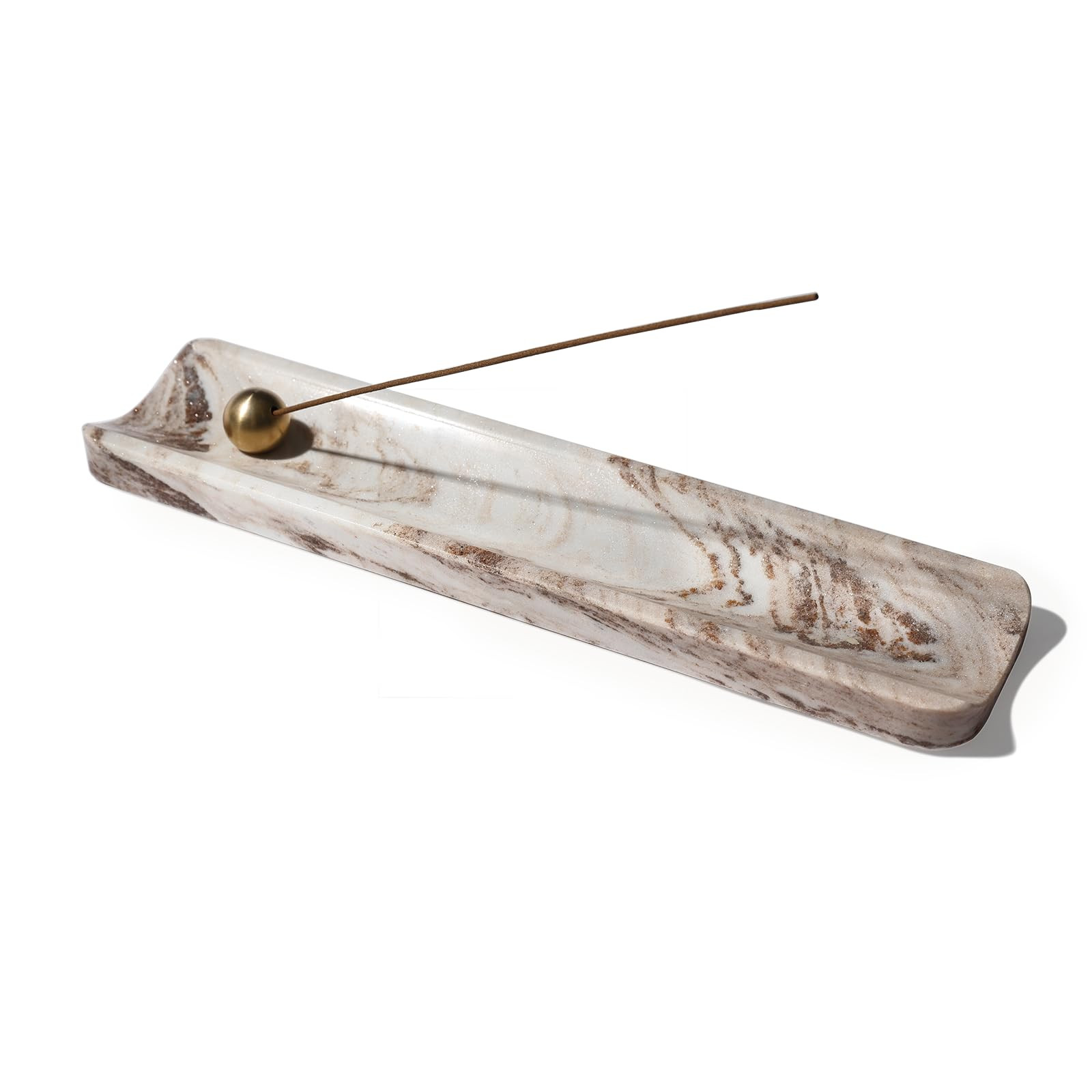 Koville Italian Natural Marble Incense Holder, Incense Holders for Sticks, Incense Burner Holder, Ideal for Meditation and Relaxing, Easy to Clean(Palissandro Classico) | Amazon (US)