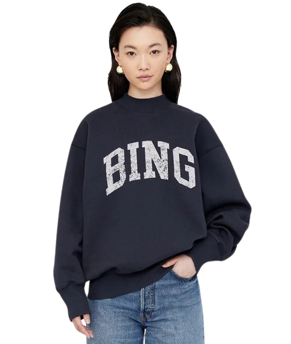 Bradie Sweatshirt Bing- Navy | LOLA Boutique