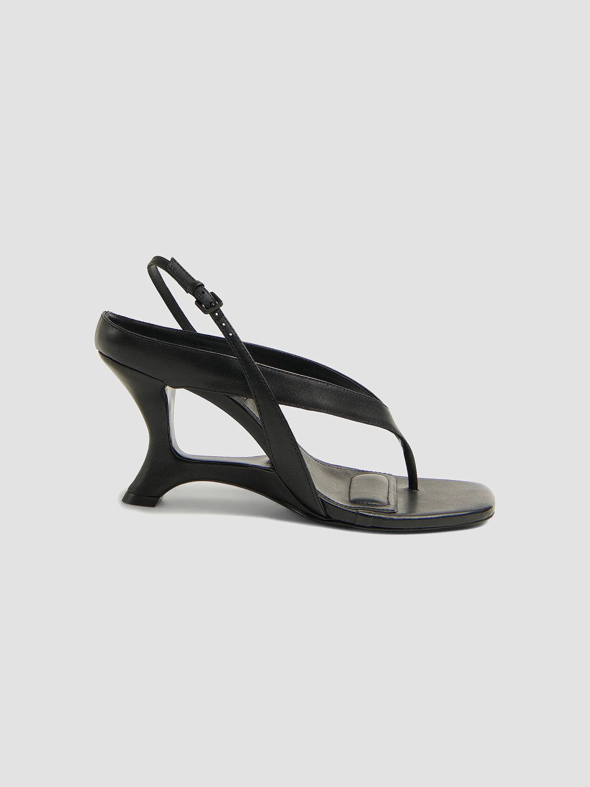 SIMKHAI Darya 80MM Leather Wedge Sandals | Saks Fifth Avenue | Saks Fifth Avenue