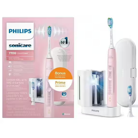Philips Sonicare - ExpertClean HX9630/17 Rechargeable Toothbrush,Bluetooth Connectivity, Pink | Best Buy U.S.