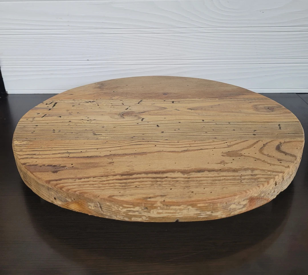 Rustic Reclaimed Barn Wood Round Riser 12 Inch Circle, Farmhouse Decor, Boho Wood Tray, Display T... | Etsy (US)