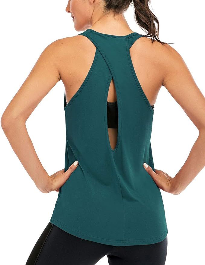 ICTIVE Womens Cross Backless Workout Tops for Women Racerback Tank Tops Open Back Running Tank To... | Amazon (US)