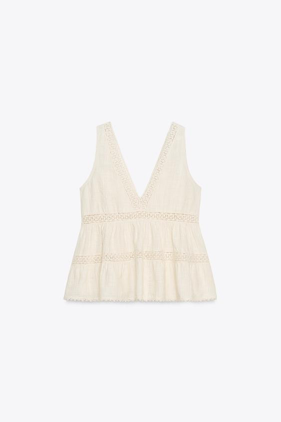 RUSTIC ENTREDEUX TOP | Zara UK